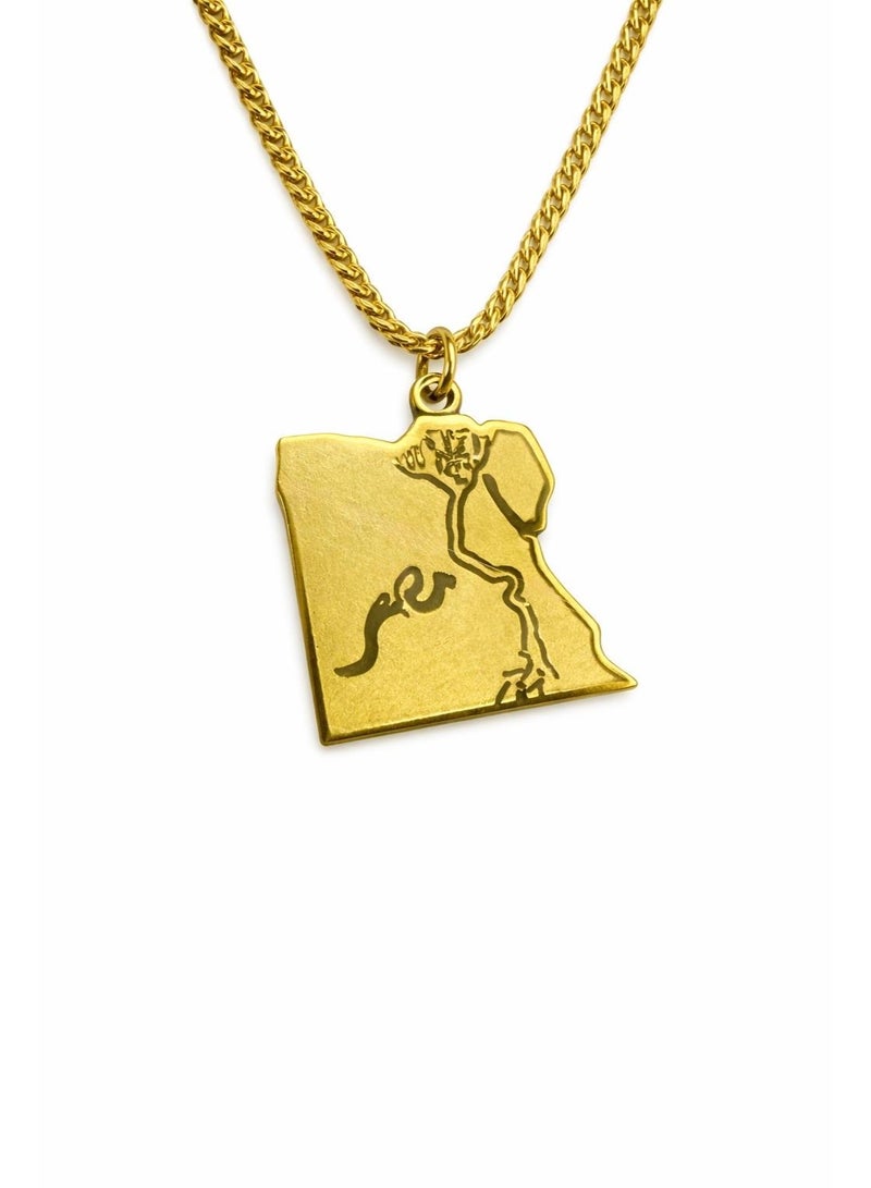 سلسله شكل خريطه مصر هدية للمغتربين ومحبي الثقافة المصرية ومضاد للصدأ - Image 1